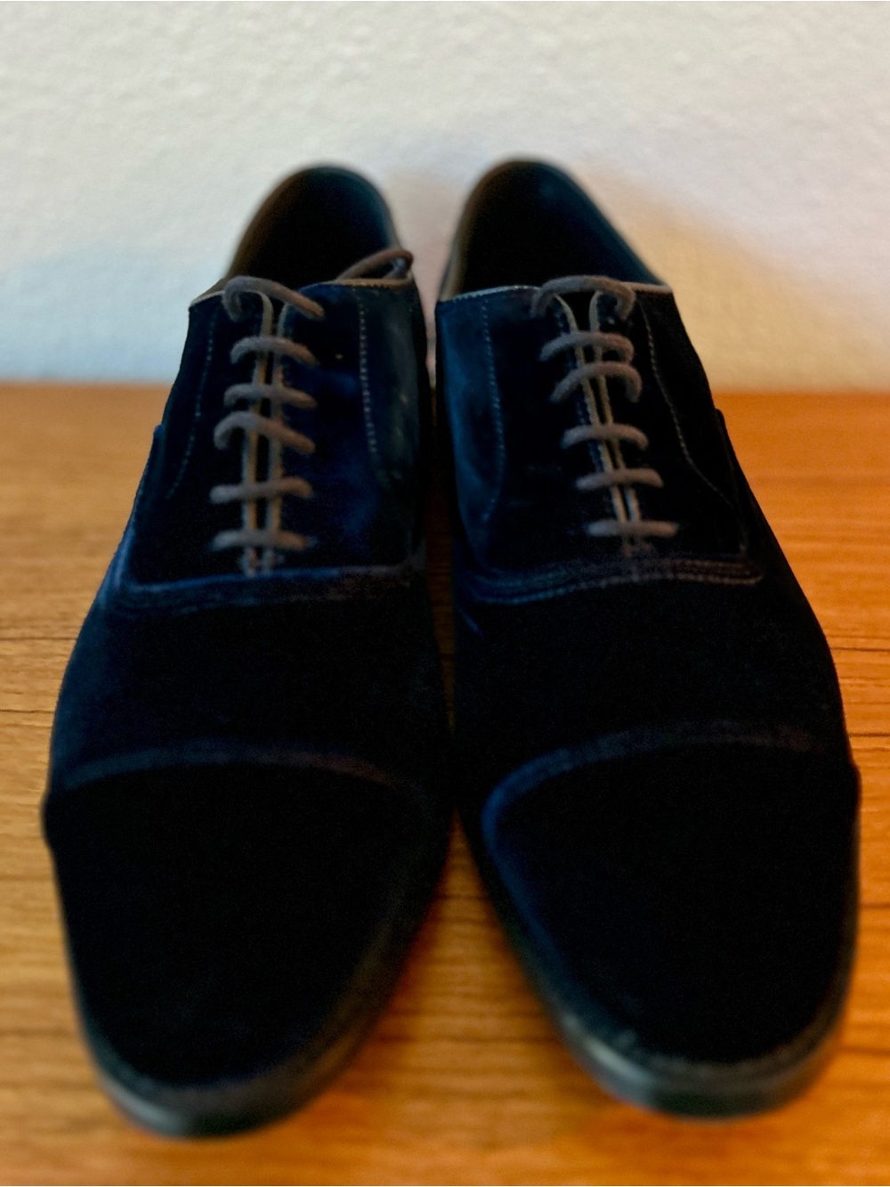Allen Edmonds Holiday Park Avenue Blue Velvet Cap-toe Oxford Dress Shoe (NWOT)